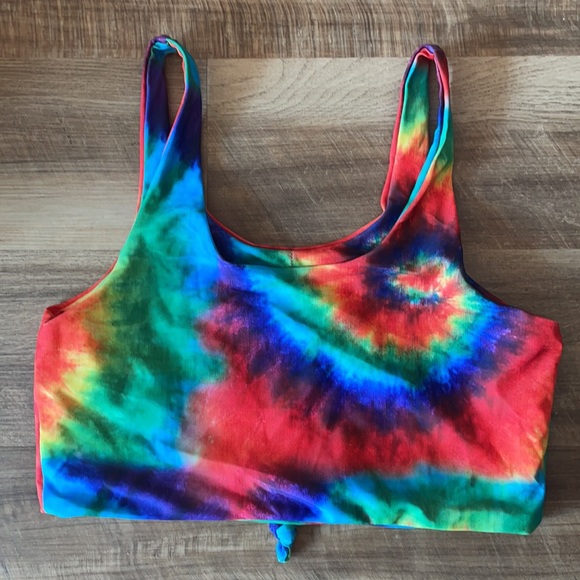 Nasty gal tie dye swim top size L - Picture 2 of 2